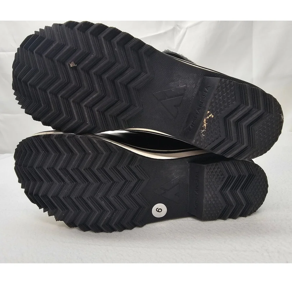 Mishansha Womens Black Quilted Winter Snow Boots Faux Fur Lined Duck‎ Size 6